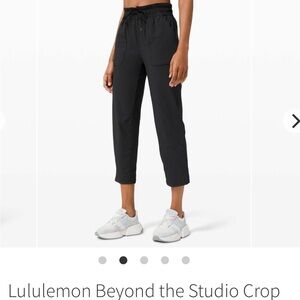 SOLD!! Lululemon Beyond the Studio Crop Black